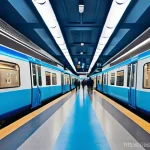 스웨덴 대중교통 이용법 - **A Vibrant Journey Through the Stockholm Metro's Art Gallery:**
    "A diverse group of respectfull...